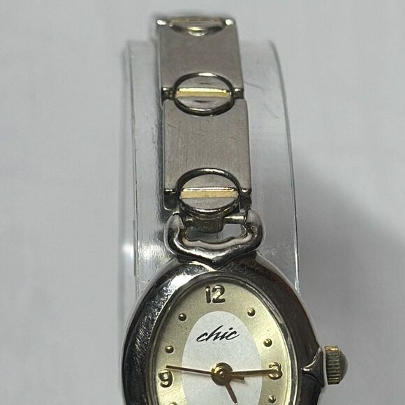 Vintage CHIC Ladies Gold Silver Stainless Steel Watch CH312 LOOK - Picture 3 of 11